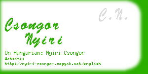 csongor nyiri business card